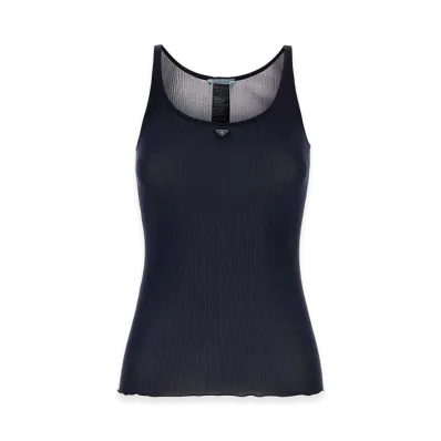 PRADA Women's Silk Tank Top "Navy Blue"