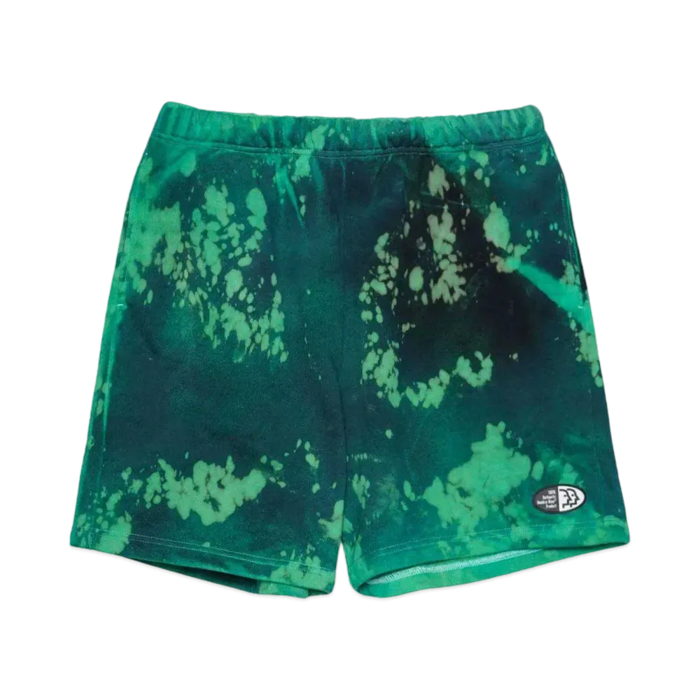 HOMBRE Nino TIE DYE SWEAT SHORTS "GREEN / NAVY"