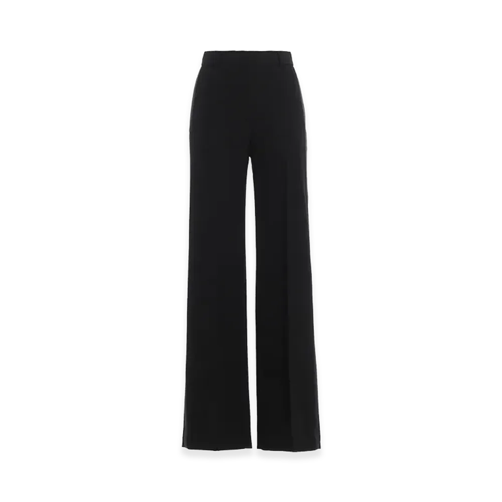 Burberry Women's Stonewood Silk Band Wool Pants "Black"