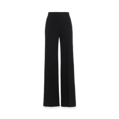 Burberry Women's Stonewood Silk Band Wool Pants "Black"