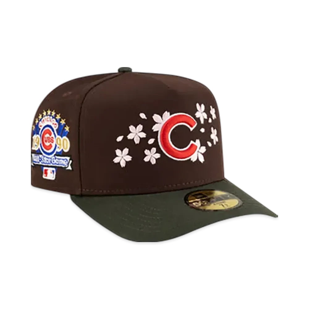 NEW ERA Just Caps Cherry Blossom 59Fifty A-Frame Fitted Chicago Cubs "Brown/Green"