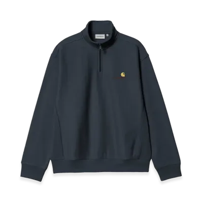 Carhartt WIP Half Zip American Script Sweat "Deep Night"