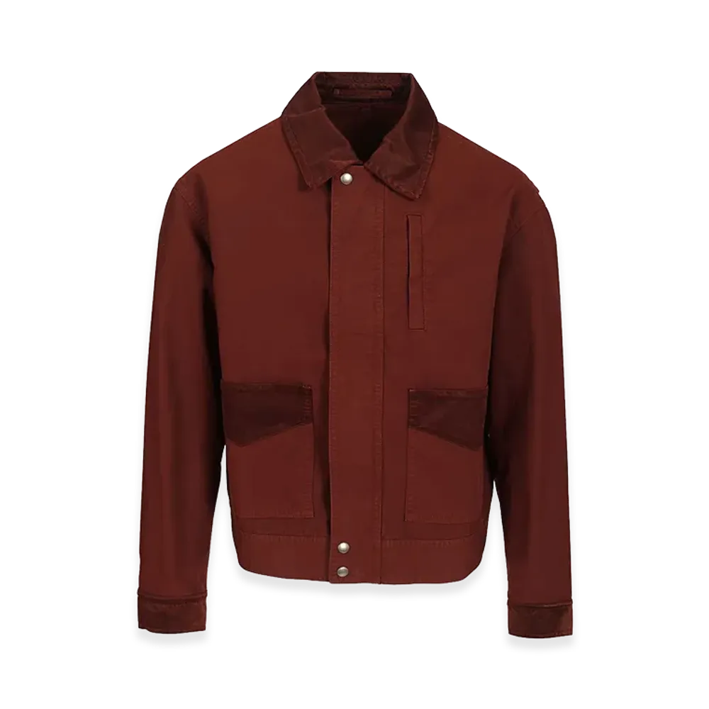 DRIES VAN NOTEN Cotton Blend Blouson "Bordeaux"