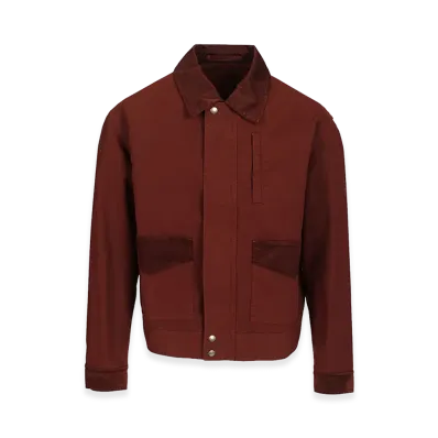 DRIES VAN NOTEN Cotton Blend Blouson "Bordeaux"