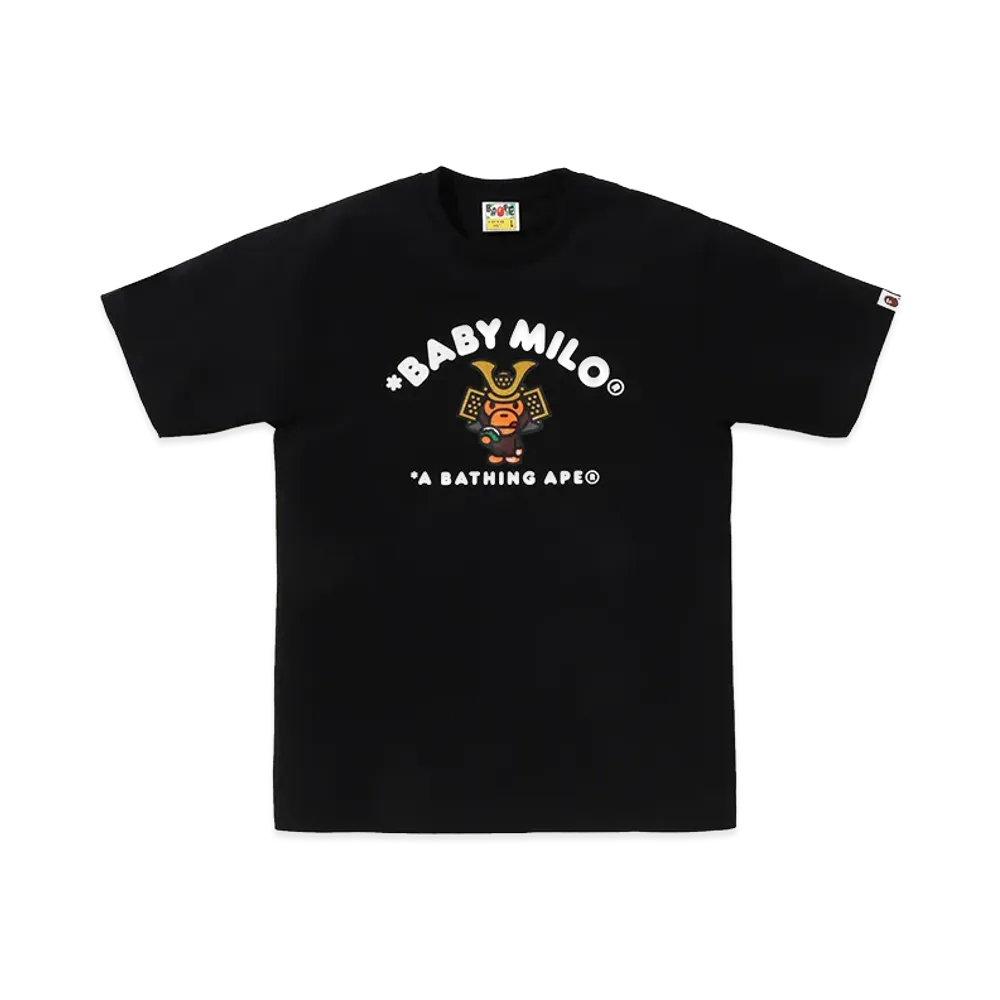 A BATHING APE Kids Kabuto Baby Milo College Tee "Black"