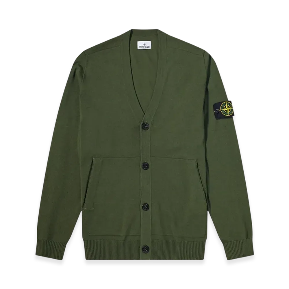 Stone Island 511C4 Light Wool Knit Cardigan - 22FW "Olive Green"