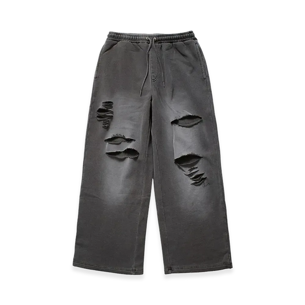 X-Girl Women's Distressed Sweatpants "Black"