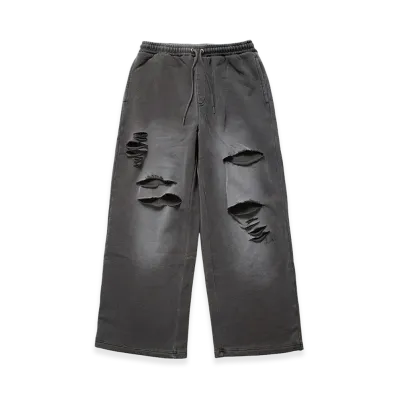 X-Girl Women's Distressed Sweatpants "Black"