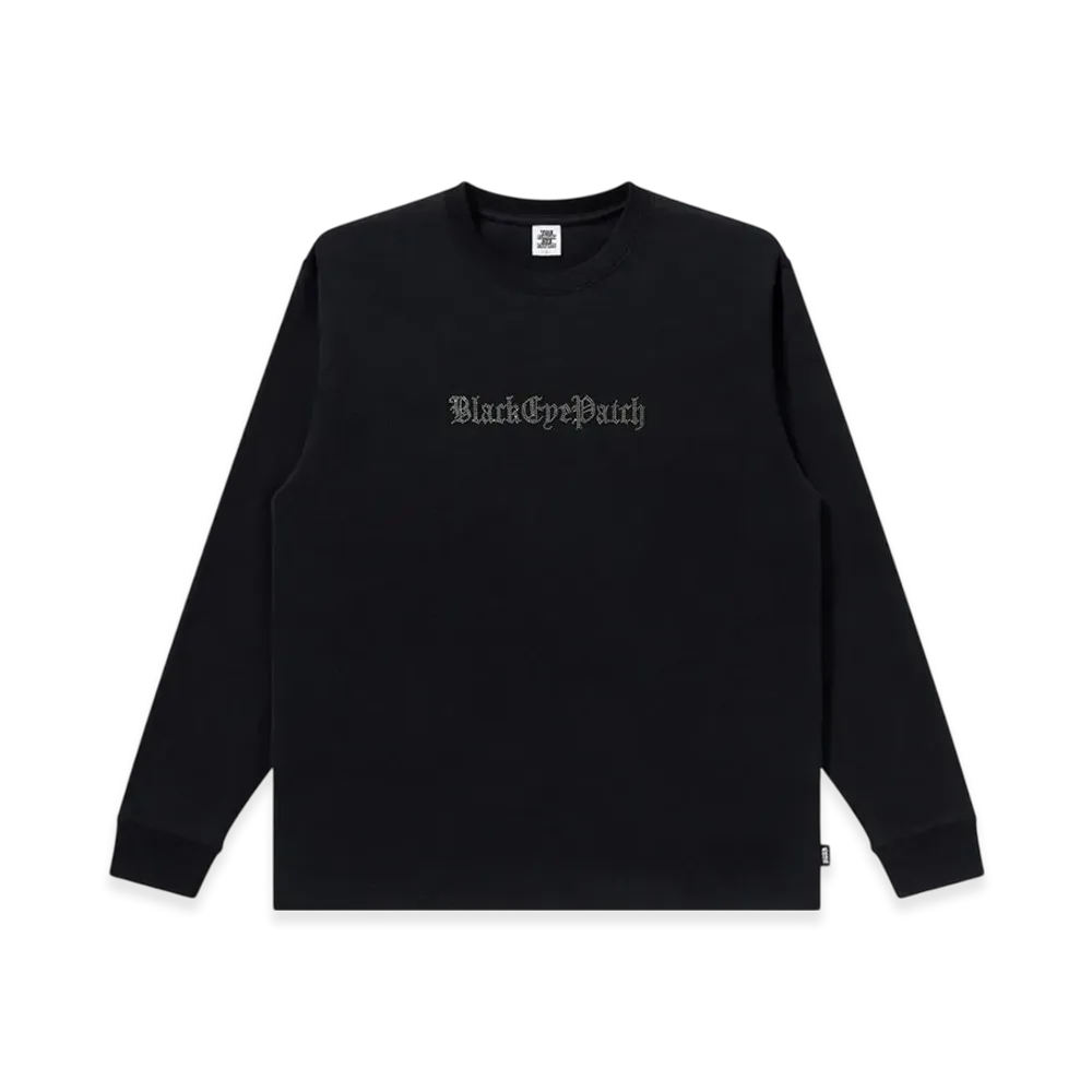BlackEyePatch Rhinestoned OE Logo L/S Tee "Black"