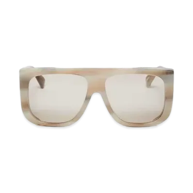 Max Mara Eileen Oversized Mask Sunglasses "Light Gray"