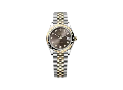 ROLEX Datejust 31mm Oystersteel & Yellow Gold Diamond 278343RBR "Dark Grey"