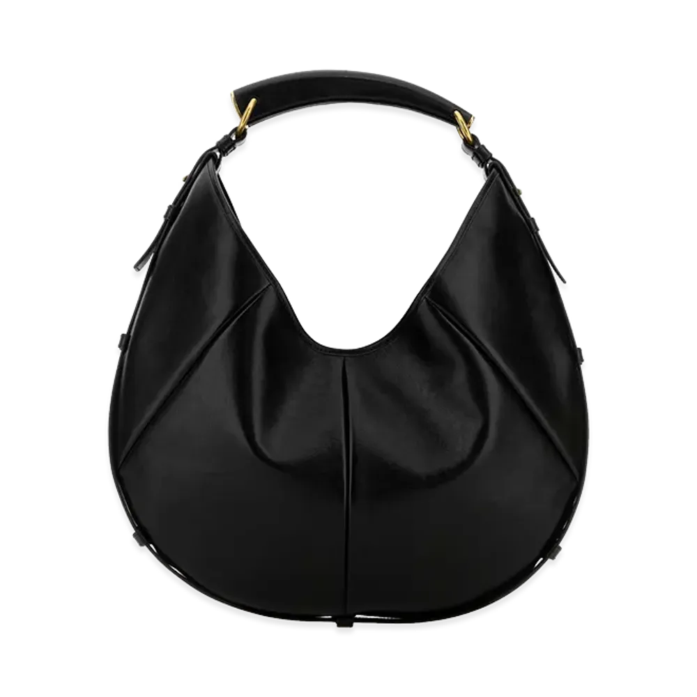 Saint Laurent Women's Leather Medium Mombasa Shoulder Bag "Black"