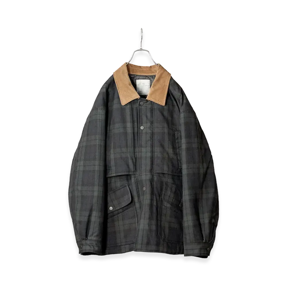 ANCELLM Check Half Jacket "Black Watch"