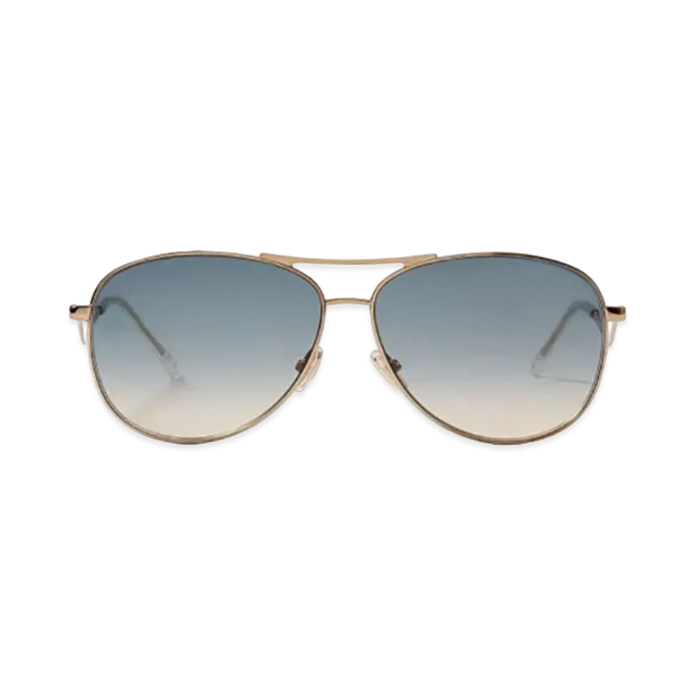 Jimmy Choo Essy Aviator Sunglasses With Gradient Lens "Blue To Peach Gold"