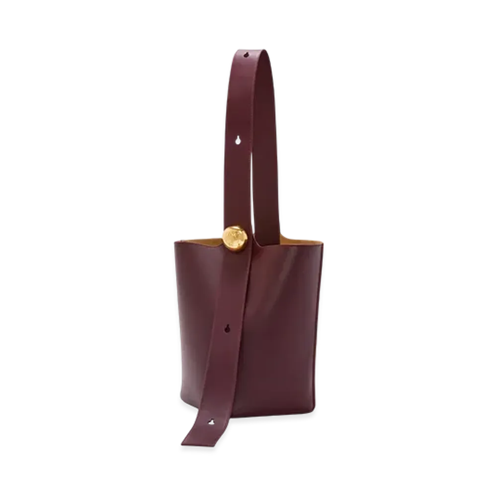 LOEWE Pebble Bucket Bag Medium "Dark Burgundy"