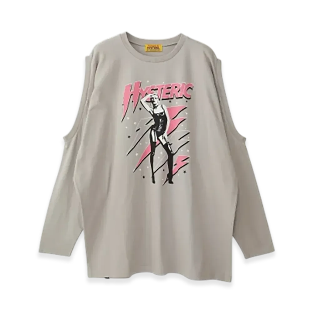 HYSTERIC GLAMOUR The Prettiest Stars Oversized T-Shirt "Gray"