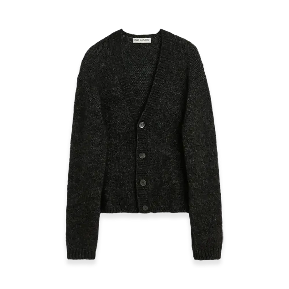 OUR LEGACY Women's Academy Cardigan "Pepe Nero Airy Alpaca"