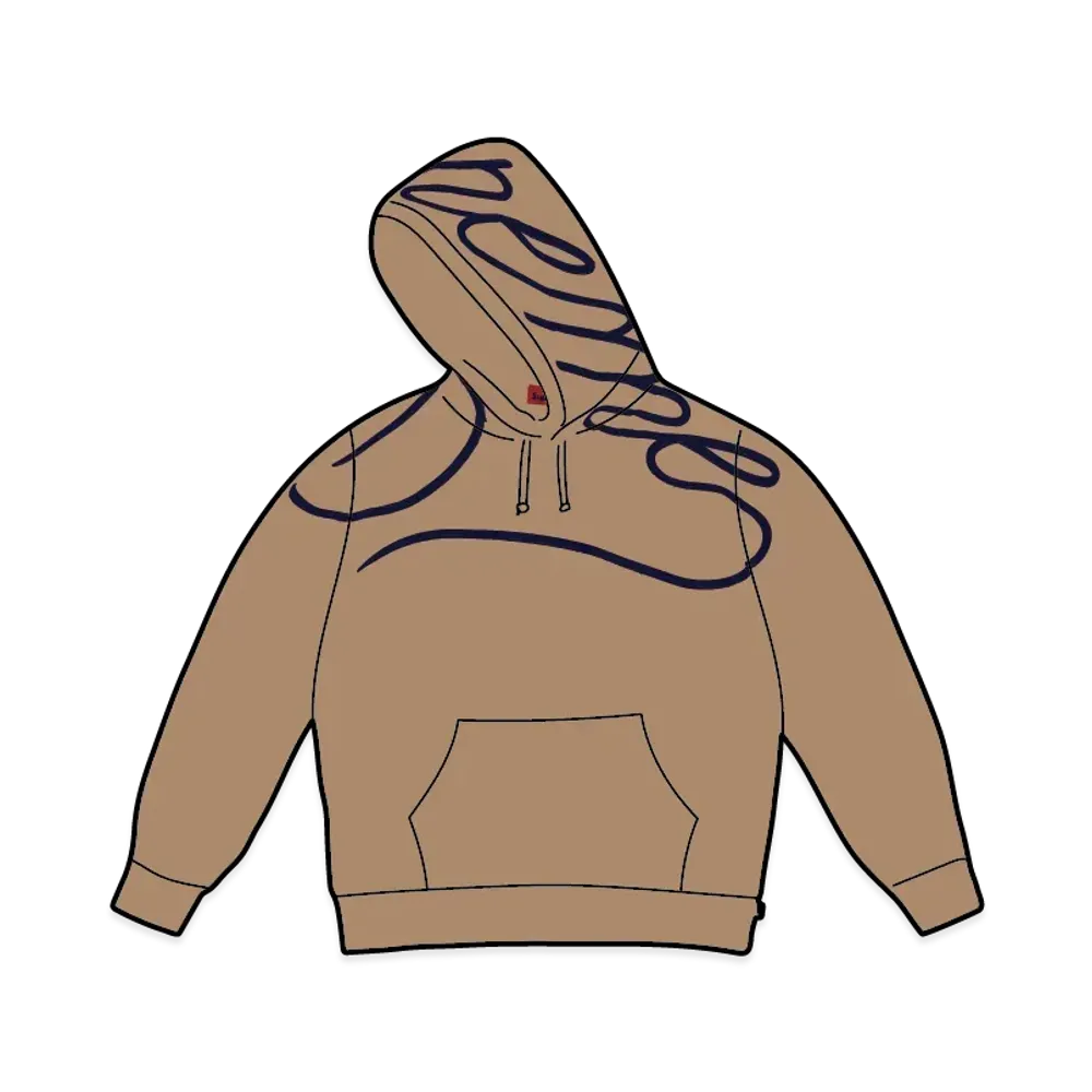 Supreme Shoulder Script Hooded Sweatshirt "Light Tan"
