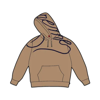 Supreme Shoulder Script Hooded Sweatshirt "Light Tan"