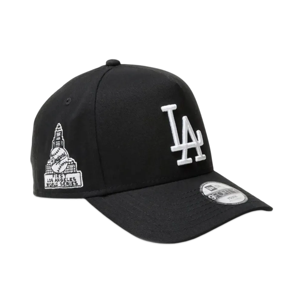 NEW ERA Youth 9Forty A-Frame Black & White Los Angeles Dodgers Cooperstown "Black"