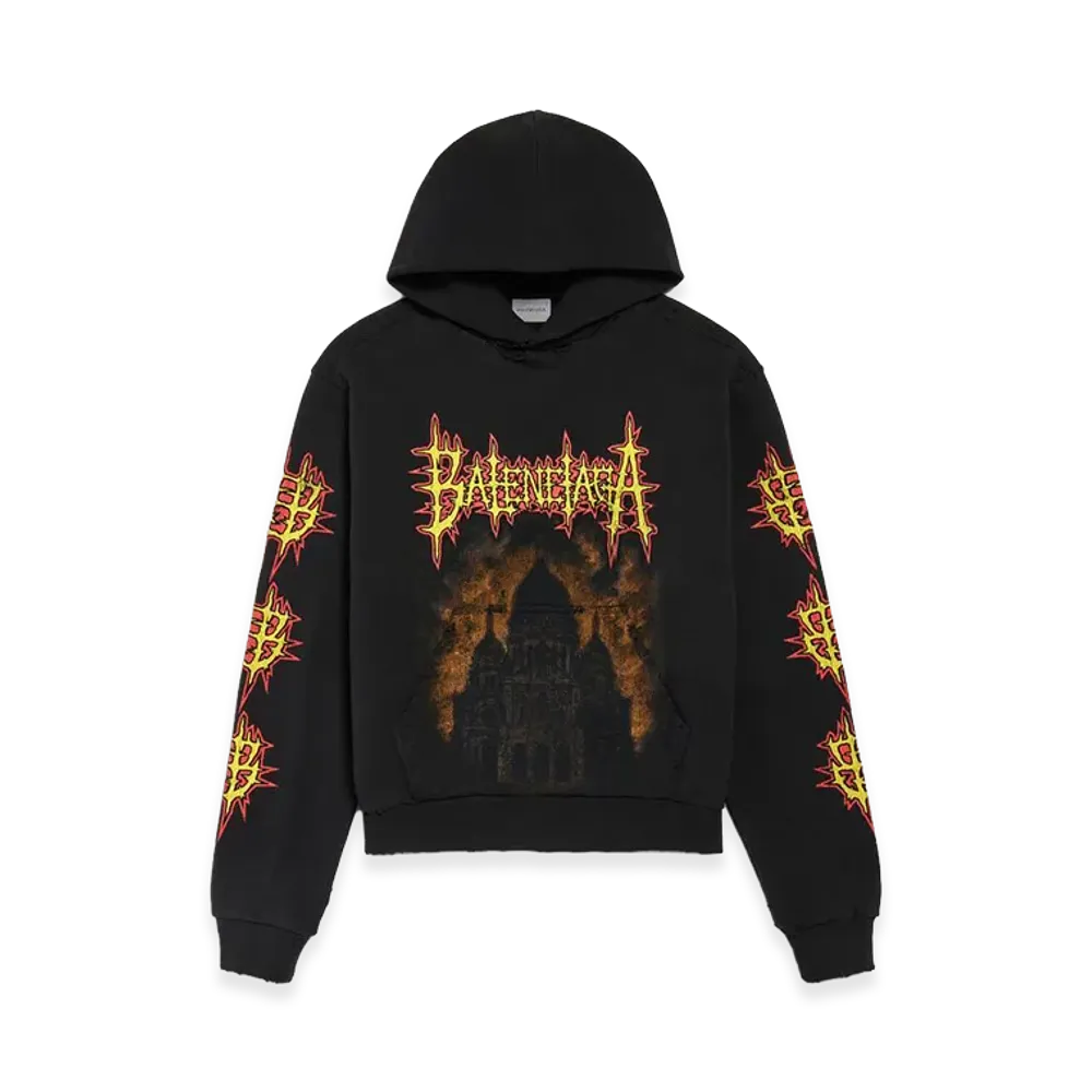 BALENCIAGA Women's Sacre Coeur Hoodie Medium Fit "Black"