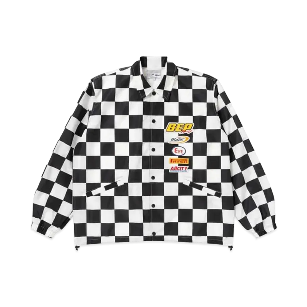 Blackeyepatch Checkered Racing Coach Jacket "Multi"