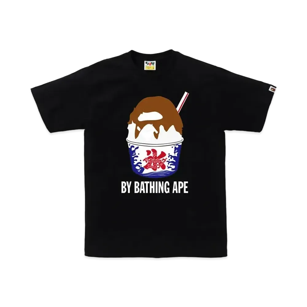 A BATHING APE Shave Ice By Bathing Ape Tee "Black"