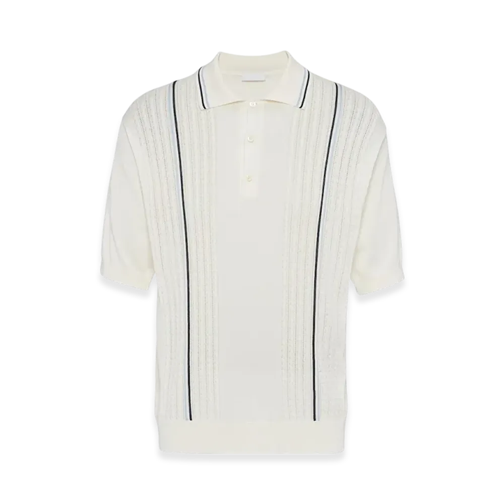 PRADA Silk Cotton Polo Shirt "White"