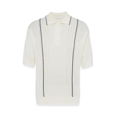 PRADA Silk Cotton Polo Shirt "White"