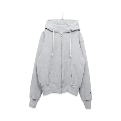 Champion Reverse Weave Zip Up Sweat Parka "Oxford Grey"
