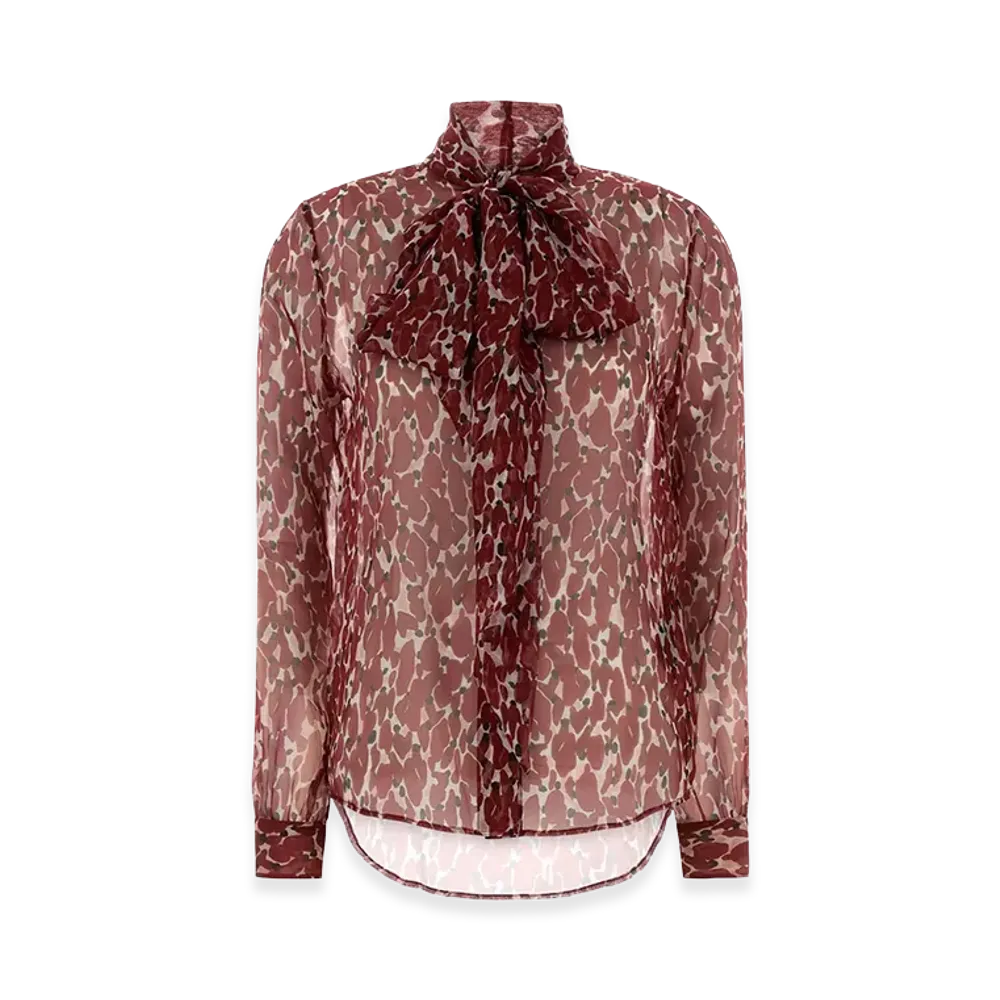 Saint Laurent Women's Silk Shirt "Printed"