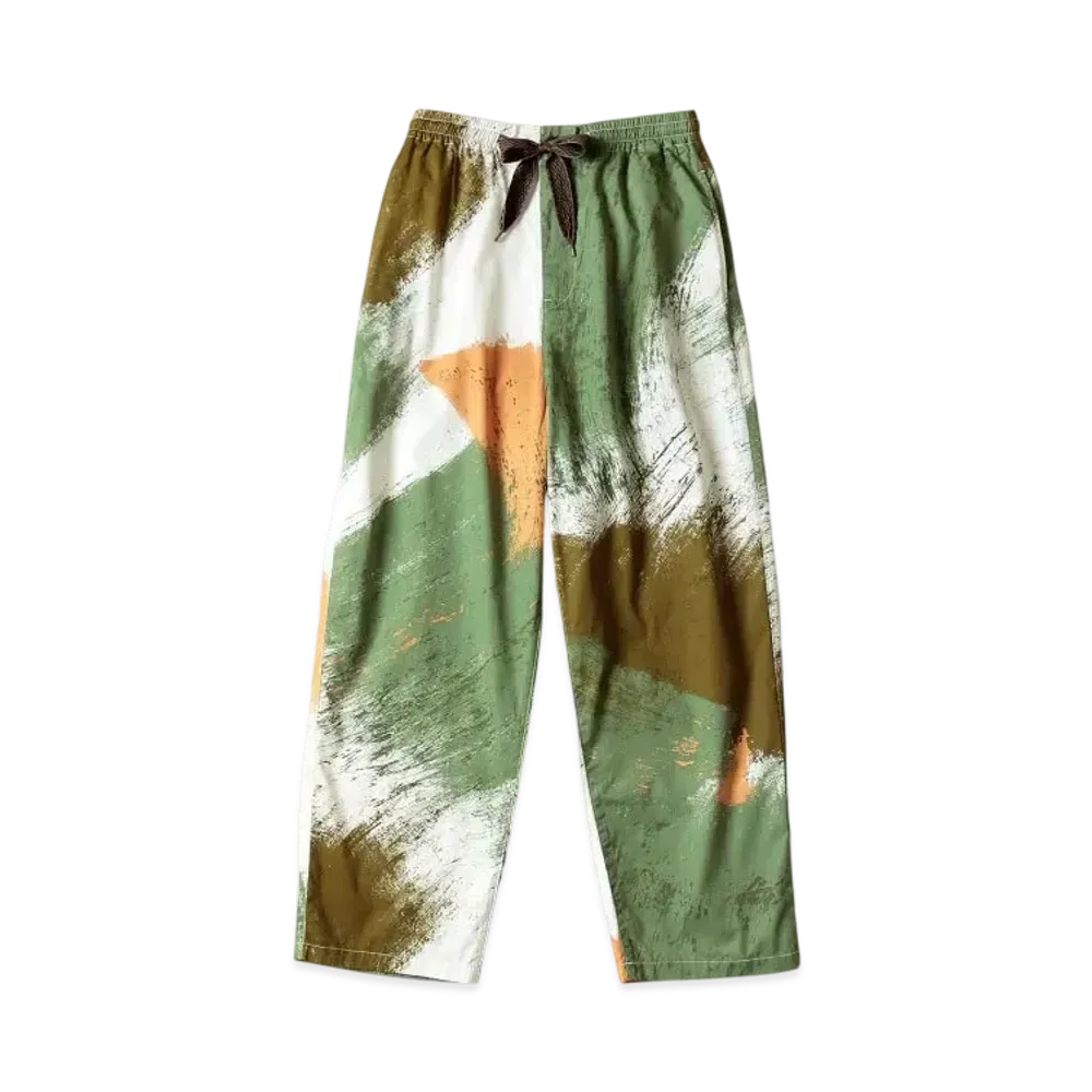 KAPITAL Corn Bar Barry Brush Camo Easy Pants "White"