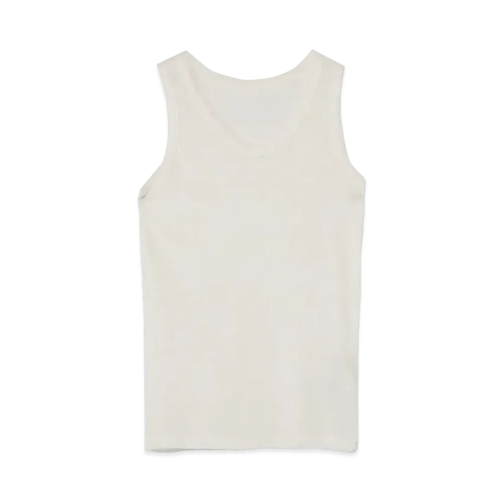 Yohji Yamamoto 80/-COSMORAMA HIGH GAUGE PS TANK TOP "Off White"