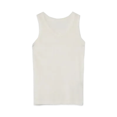 Yohji Yamamoto 80/-COSMORAMA HIGH GAUGE PS TANK TOP "Off White"