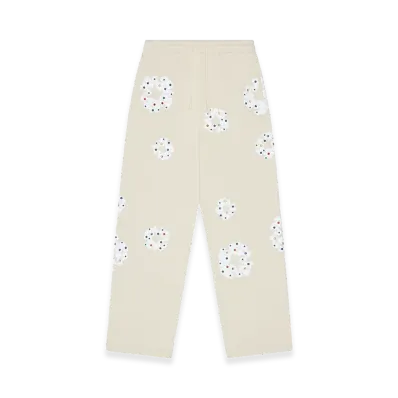 DENIM TEARS Rhinestone Cotton Wreath Sweatpants "Oatmeal"