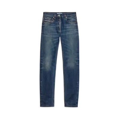 PRADA Women's Slim-Fit Selvedge Denim Jeans "Navy"