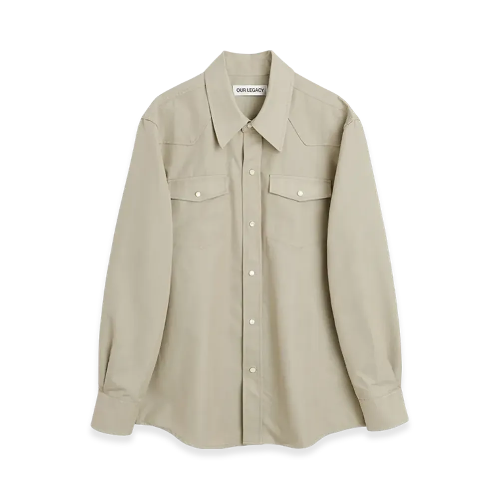 OUR LEGACY Frontier Shirt "Lucid Pistachio Rural Wool"
