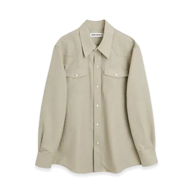 OUR LEGACY Frontier Shirt "Lucid Pistachio Rural Wool"
