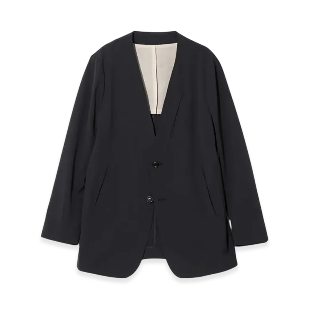 NEEDLES No Collar 2B Jacket - Poly Twill "Black"