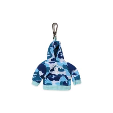 A BATHING APE ABC Camo Pullover Hoodie Key Chain "Blue"