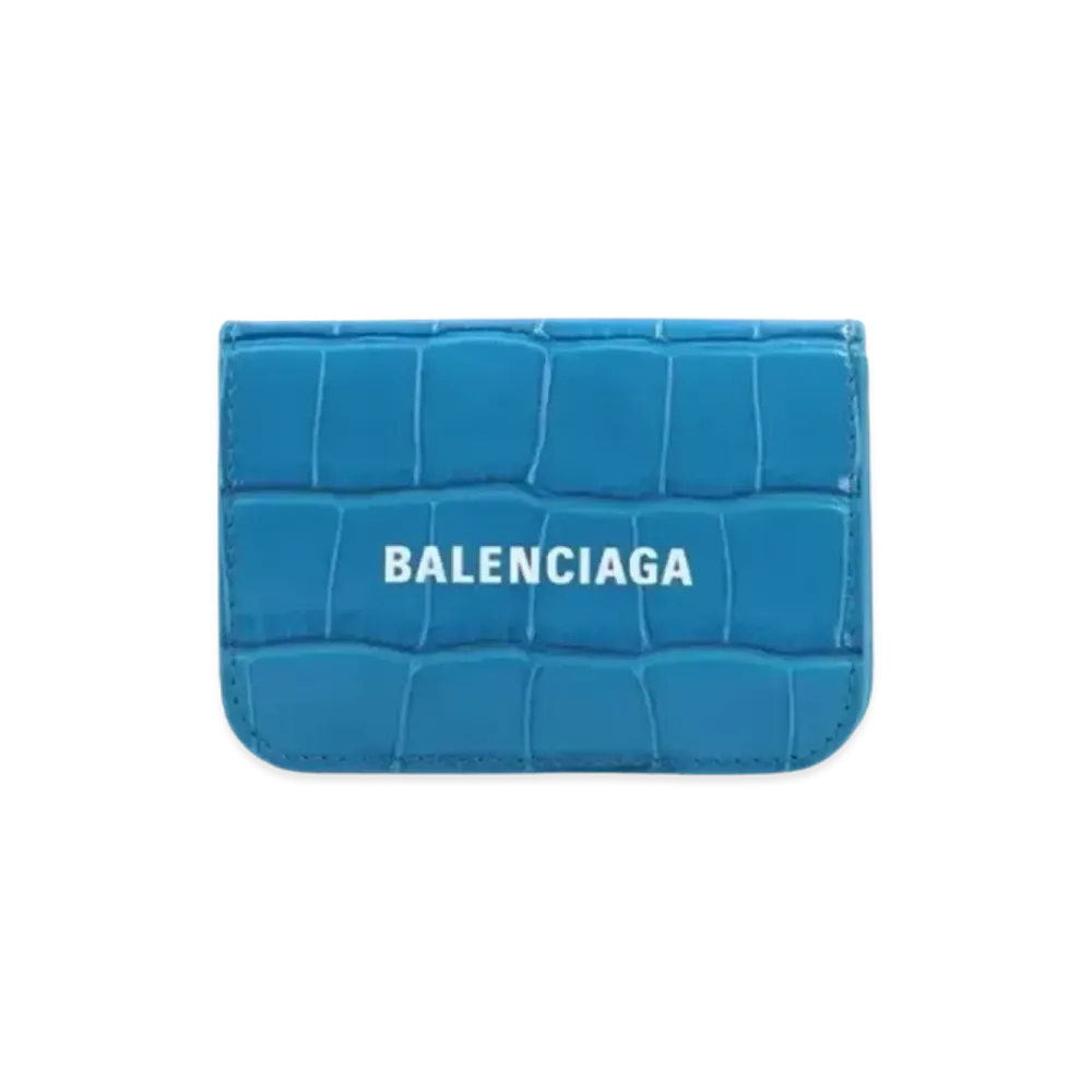 BALENCIAGA Leather Wallet "Blue"