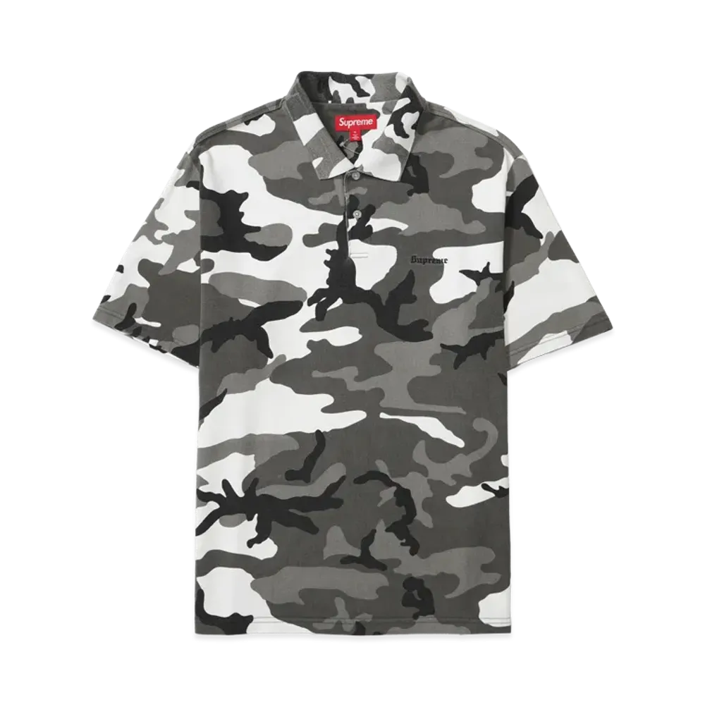 Supreme Washed Camo Polo "Snow Camo"