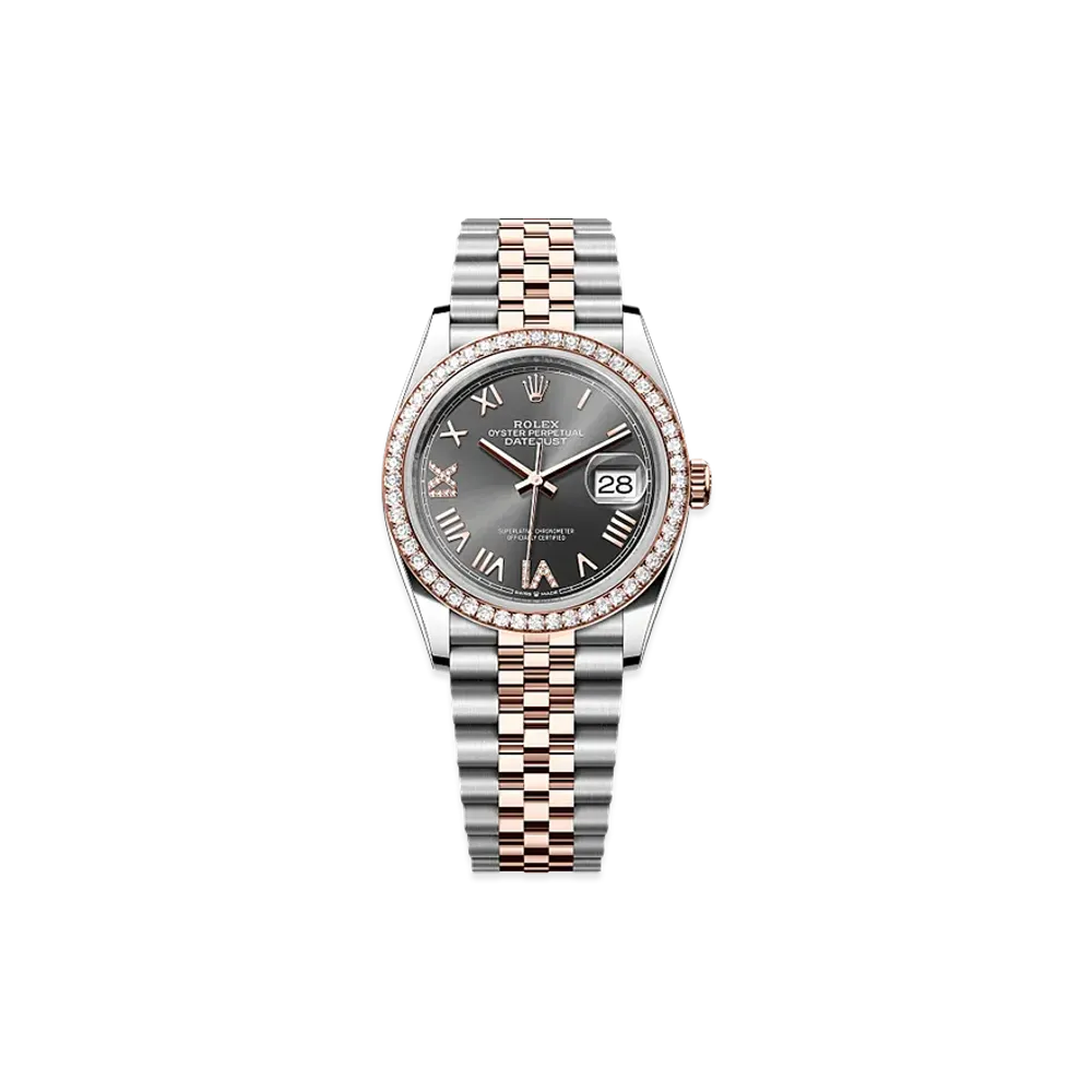 ROLEX Datejust 36 Oystersteel & Everose Gold Diamond "Slate"