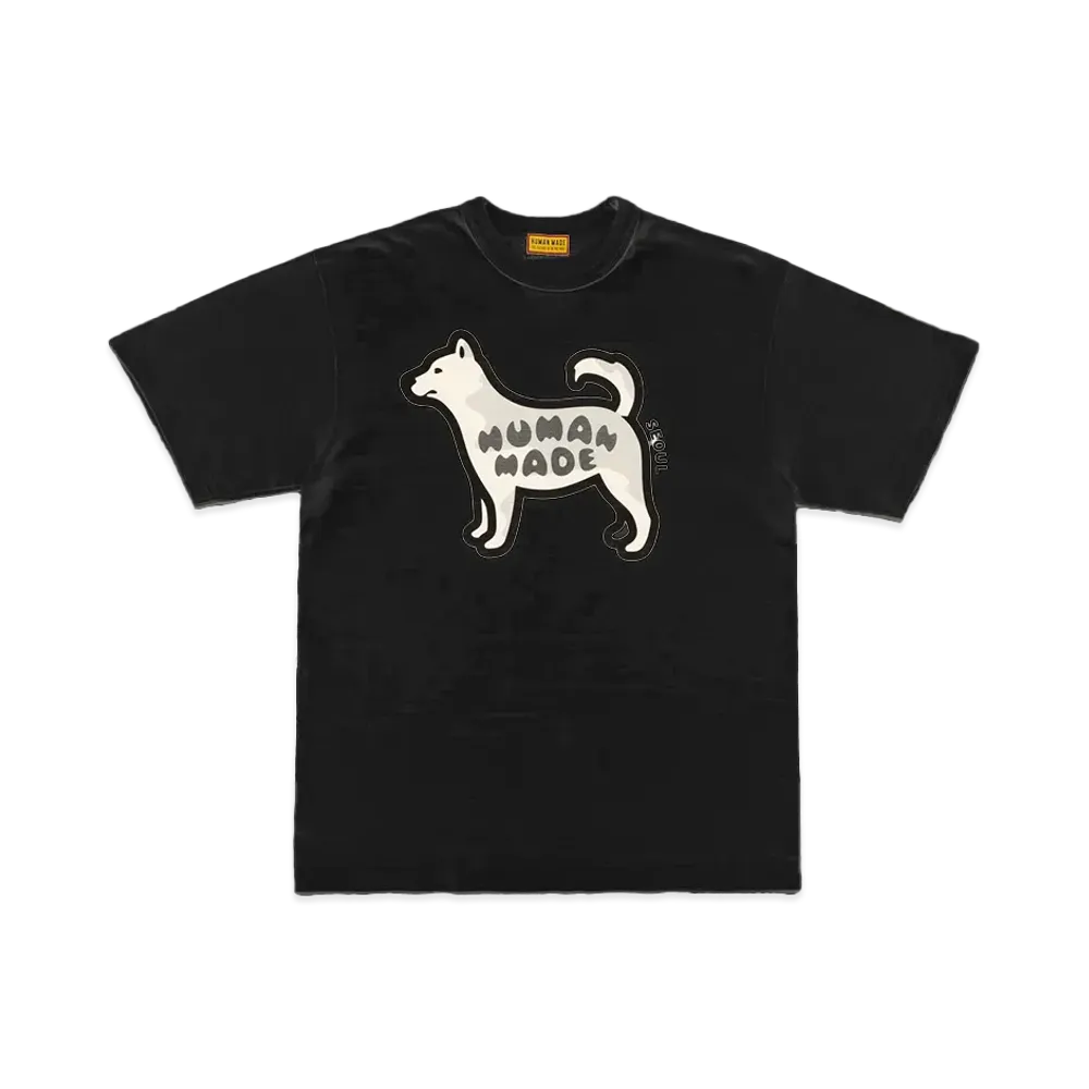HUMAN MADE Stores Exclusive Animal Graphic T-Shirt Offline Store Seoul / Jindo Dog "Black"