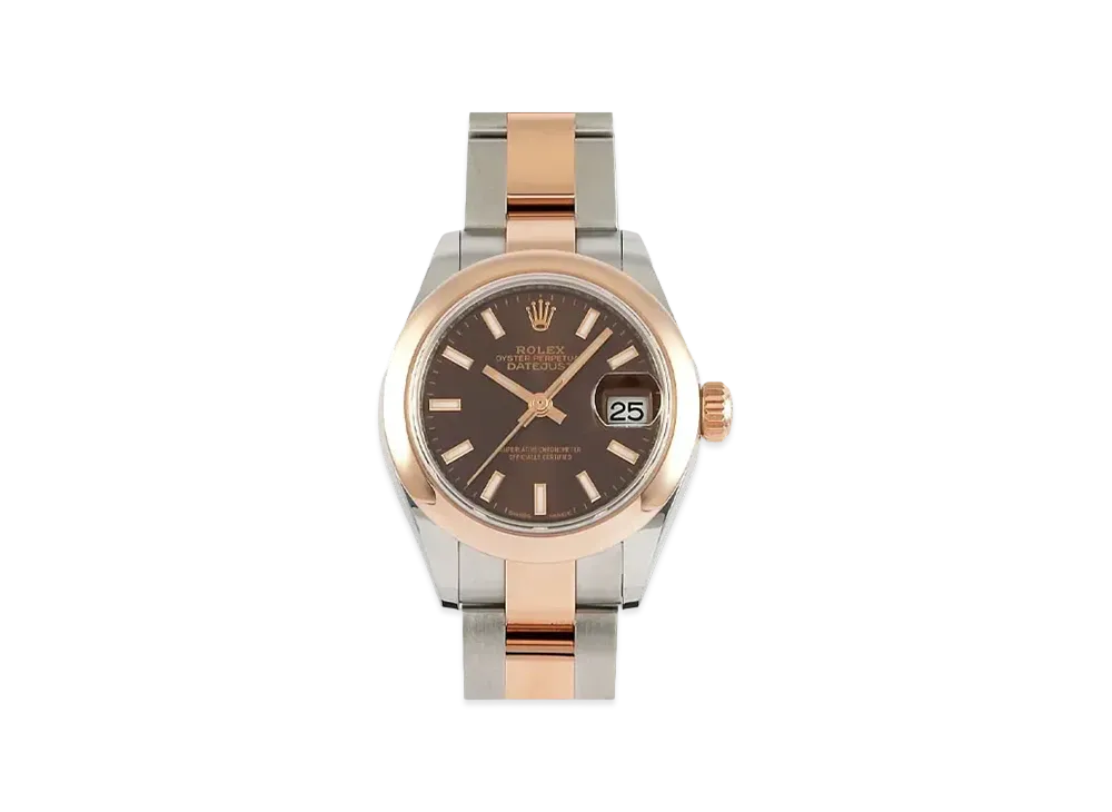 ROLEX Lady-Datejust Oyster 28mm "Chocolate/Oyster Steel/Everose Gold"