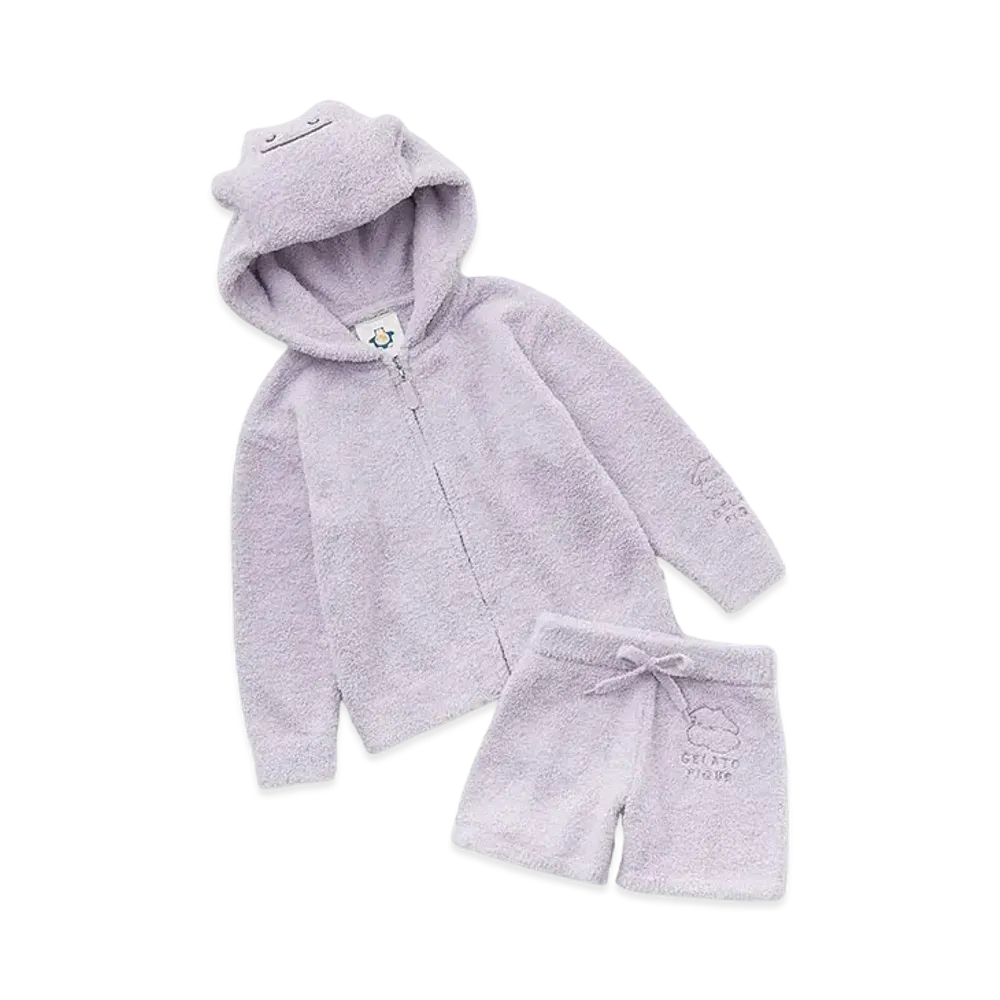 GELATO PIQUE x Pokemon Sleep Kids Babymoko Metamon Parker & Short Pants Set "Purple"