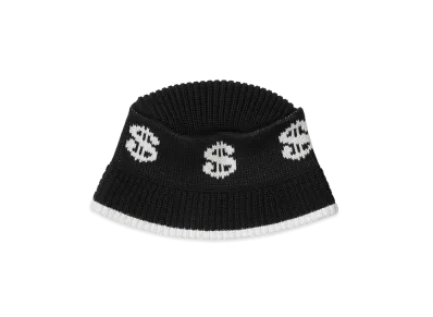 BlackEyePatch Dollar Sign Knitted Bucket Hat "Black"