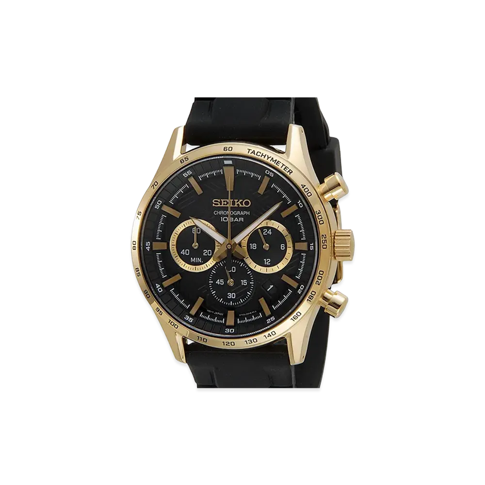 SEIKO Watch "Black/Gold"
