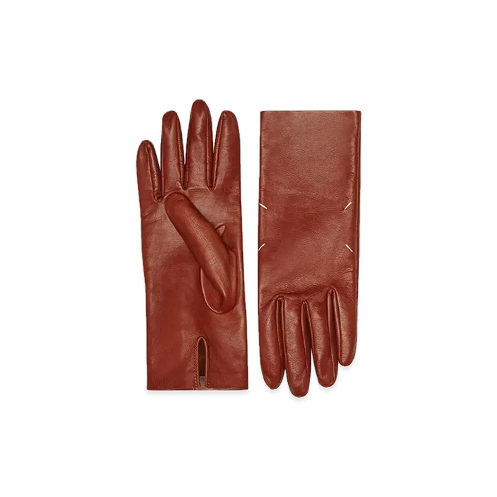 Maison Margiela Leather Gloves "Red"