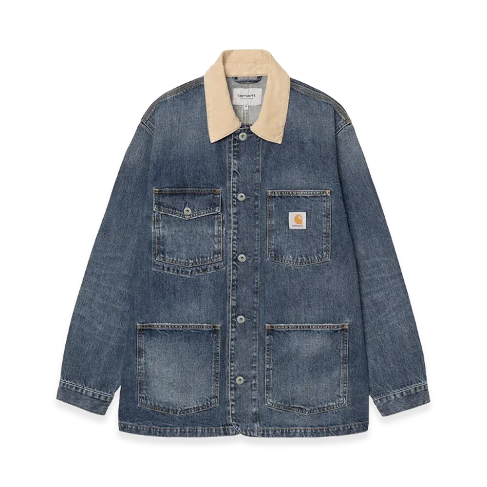 Carhartt WIP Warren Chore Coat "Blue/Dusty H Brown"